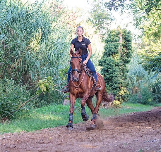 meine frau am reiten