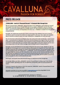 Land of a Thousand Dreams: Press release