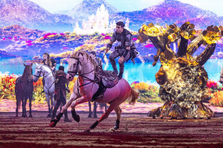 Beeindruckende Reitakrobatik 300 dpi